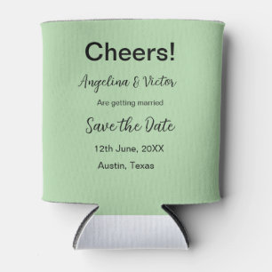 Cheers save the date simple minimal modern elegant can cooler