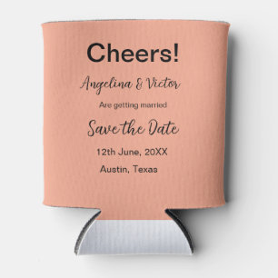 Cheers save the date simple minimal modern elegant can cooler