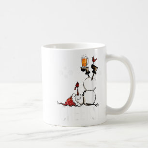 Cheers Snowman Beer And Wine Christmas Coffee Mug