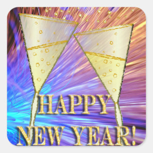 cheers square sticker