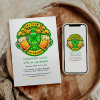 Cheers St Patricks Day Shamrock  21st Birthday 