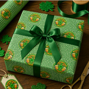 Cheers St Patricks Day Shamrock  21st Birthday  Wrapping Paper