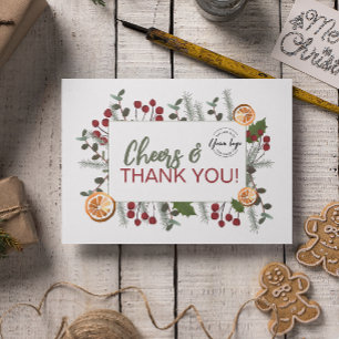 Cheers & Thank you Your logo here Corporate  Holiday Card