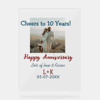 Cheers to 10 Years happy anniversary add photo dat