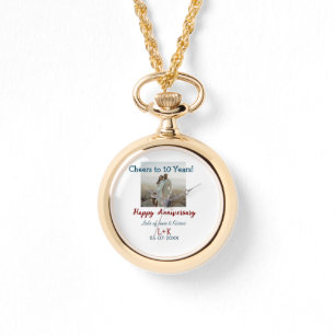 Cheers to 10 Years happy anniversary add photo dat Watch