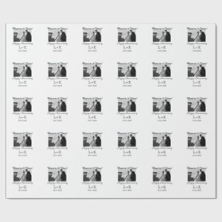 Cheers to 10 Years happy anniversary add photo dat Wrapping Paper