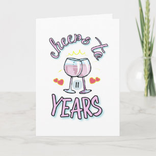 Cheers to 11 years wedding anniversary greeting card