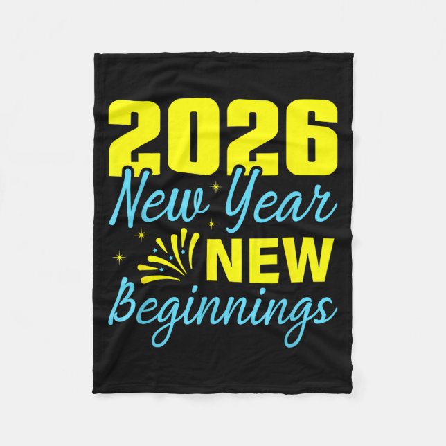 Cheers To 2026 Happy New Year Party New Beginning  Fleece Blanket (Front)