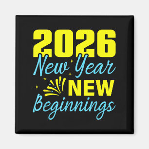 Cheers To 2026 Happy New Year Party New Beginning Magnet