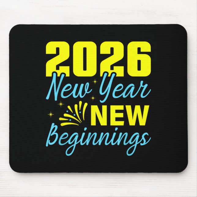 Cheers To 2026 Happy New Year Party New Beginning  Mouse Mat (Front)
