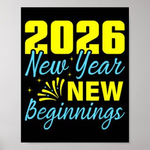 Cheers To 2026 Happy New Year Party New Beginning Poster