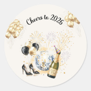 Cheers to 2026 New Year’s Eve Party  Classic Round Sticker