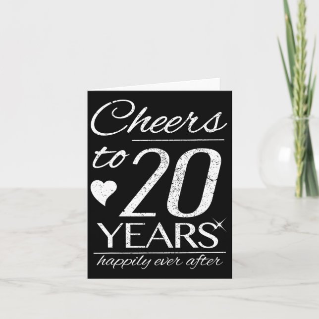Cheers To 20 Years Married Couples 20th Wedding An Card (Front)