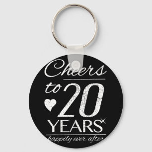 Cheers To 20 Years Married Couples 20th Wedding An Key Ring