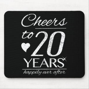 Cheers To 20 Years Married Couples 20th Wedding An Mouse Mat