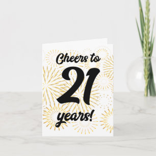 Cheers to 21 years! Customisable  Invitation