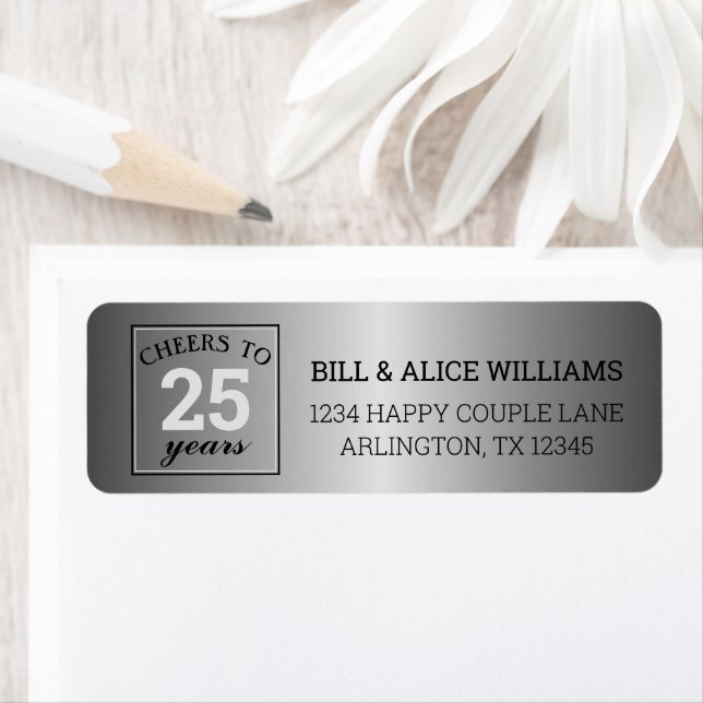 Cheers to 25 Years Silver Wedding Anniversary  (Insitu)