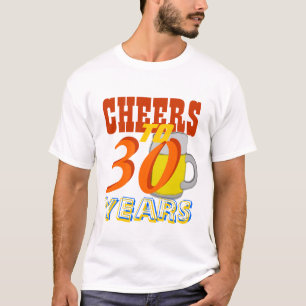 Cheers To 30 Years Beer Birthday Party T-Shirt
