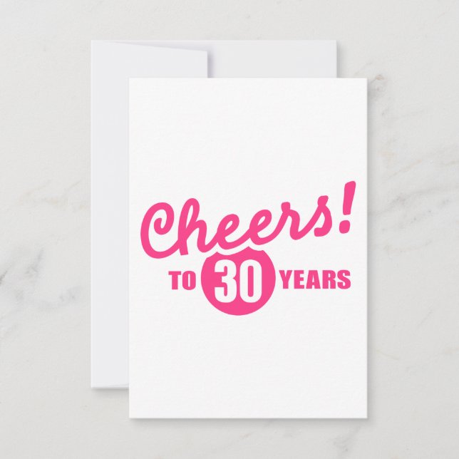 Cheers to 30 years birthday card (Front)
