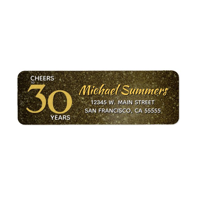 Cheers to 30 Years Black Gold 30th Birthday (Front)