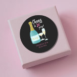 Cheers to 30 years bubbly 30th birthday party classic round sticker<br><div class="desc">Cheers to 30 years,  champagne themed thirtieth birthday stickers.  Perfect for 30th birthday party celebrations.  Matching items available.  Original art from artists own illustrations. Please use the message me button below for help with further customisation and special requests.  © Zoe Chapman Design</div>