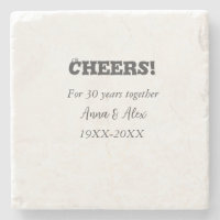Cheers to 30 years together anniversary add name d