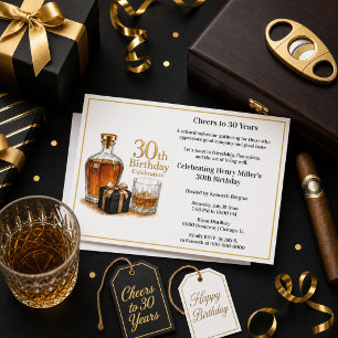 Cheers To 30th Birthday Celebration Party   Invitation
