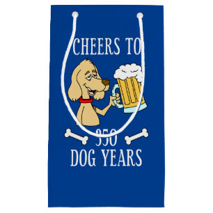 Cheers To 350 Dog Years 50th Birthday Small Gift Bag