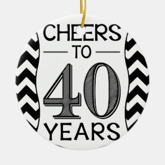 Cheers to 40 Years Ceramic Tree Decoration