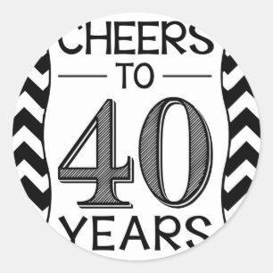 Cheers to 40 Years Classic Round Sticker