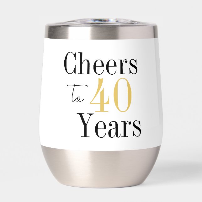 Cheers to 40 years Minimal Gold Birthday (Front)