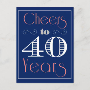 Cheers to 40 Years Postcard