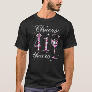 Cheers To 41 Years Old 41st Birthday Born In 1981 T-Shirt