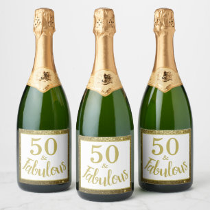Cheers to 50 Fabulous years Sparkling Wine Label