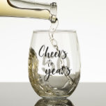 Cheers to 50 Fifty Years  Stemless Wine Glass<br><div class="desc">This design may be personalised in the area provided by changing the photo and/or text. Or it can be customised by clicking Personalise this Template and then choosing the click to customise further option and delete or change the colour of the background, add text, change the text colour or style,...</div>