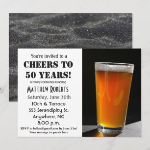 Cheers to 50 Years 50th Birthday Invitation