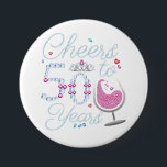 Cheers To 50 Years 50th Birthday Party Round 7.5 Cm Round Badge<br><div class="desc">Cheers To 50 Years 50th Birthday Party Team Dinking Family design Gift Round Button Classic Collection.</div>