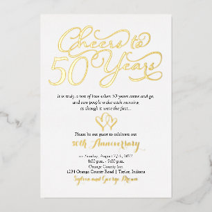 Cheers to 50 Years 50th Wedding Anniversary