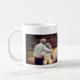 cheers to 50 years anniversary add name photo date coffee mug
