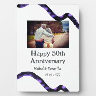 cheers to 50 years anniversary add name photo date plaque