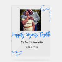 cheers to 50 years anniversary blue leaf photo nam