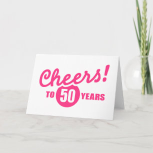 Cheers to 50 years birthday card