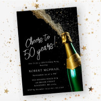Cheers to 50 Years Champagne Bottle Birthday
