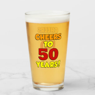 Cheers To 50 Years Colourful Glass