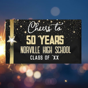 CHEERS to 50 Years! CUSTOM Class Reunion banner