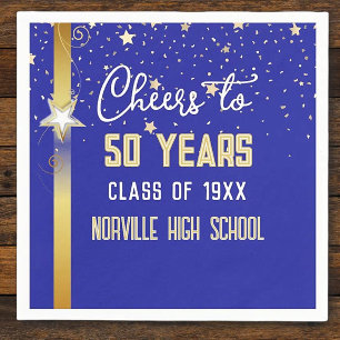 CHEERS to 50 Years! CUSTOM Class Reunion Napkins