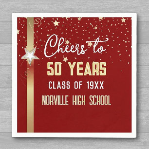 CHEERS to 50 Years! CUSTOM Class Reunion Napkins