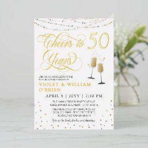 Cheers to 50 Years Elegant Wedding Anniversary