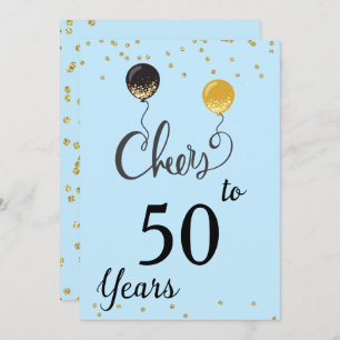 Cheers to 50 Years Invitation