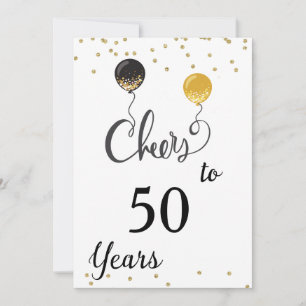 Cheers to 50 Years Invitation